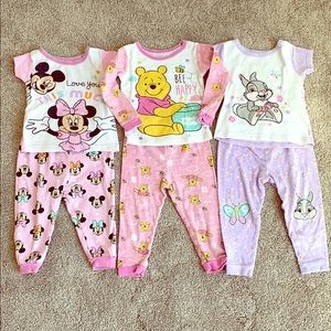 Disney baby PJs Pooh, Mickey & Minnie & Thumper